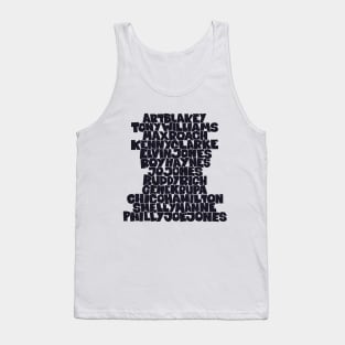 Jazz Legends in Type: The Drummers Tank Top